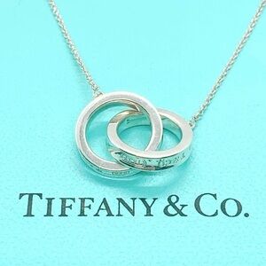 Authenticated Tiffany & Co. Interlocking Circles Pendant Necklace 1837collection